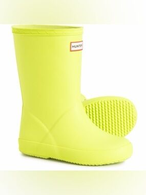 Hunter Kids Illuminating Yellow Classic Rain Boots Size 11